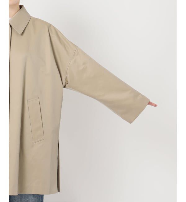 Spick and Span「T/Cギャバステンカラーハーフコート」|ステンカラーコート|