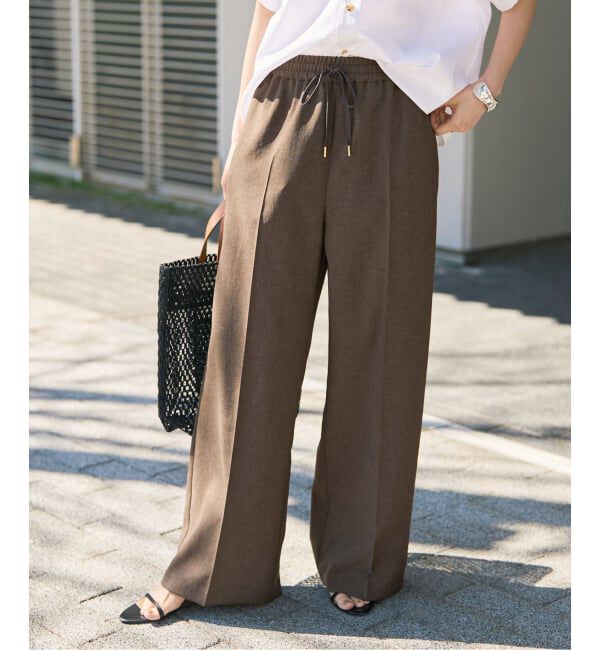 Spick and Span「《手洗い可 / 追加2》PEウォッシャブルイージースラックスパンツ」|スラックス|