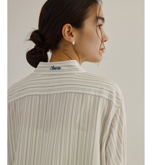 SALON adam et rope'「【Americana（アメリカーナ） for SALON】ストライプシャツ」|シャツ・ブラウス|ベージュ系(29)