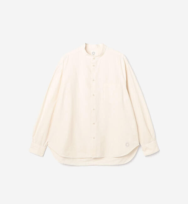 ORCIVAL「ORCIVAL | ガーメントダイ バンドカラー長袖シャツ MEN」|シャツ・ブラウス|OFFWHITE