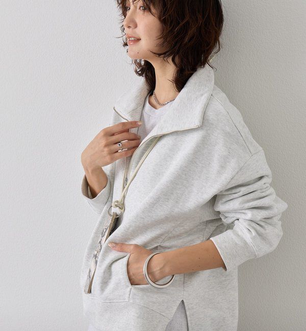  「【A・MONN】【セットアップ着用可能】ZIP SWEAT プルオーバー」|Tシャツ・カットソー|