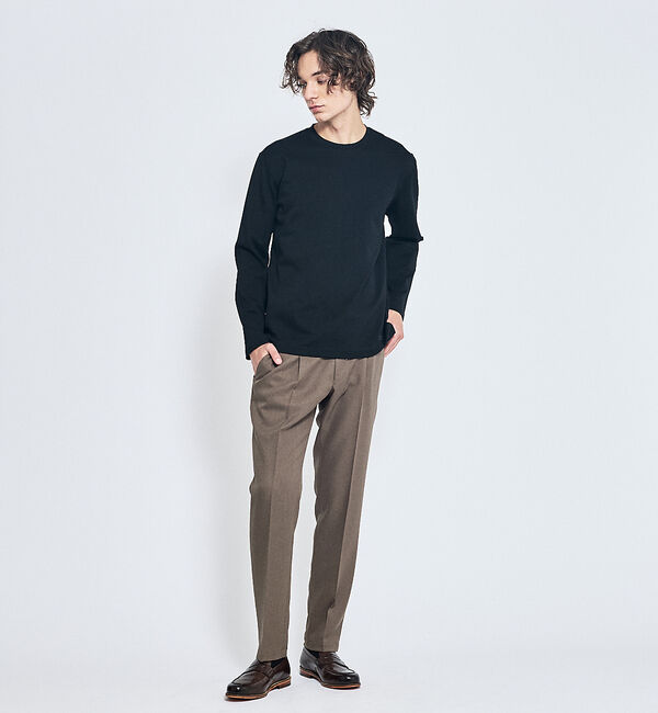 ABAHOUSE「Eco Vero ストレッチポンチ ロンT / クルーネック」|Tシャツ・カットソー|