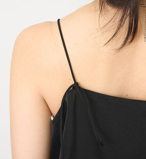 abahouse mavie「【再入荷】サテン裾レースキャミソール」|キャミソール|