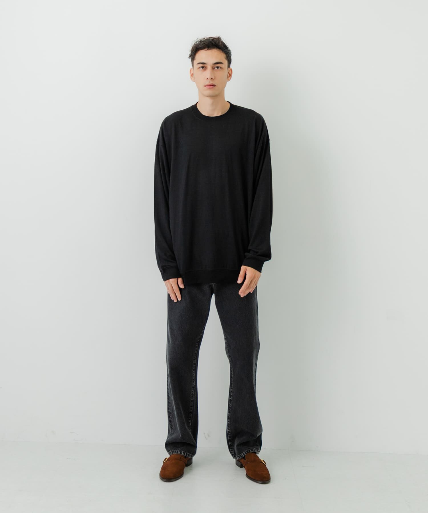 URBAN RESEARCH「new basic　WASHABLE MERINO WOOL CREW-NECK」|ニット・セーター|