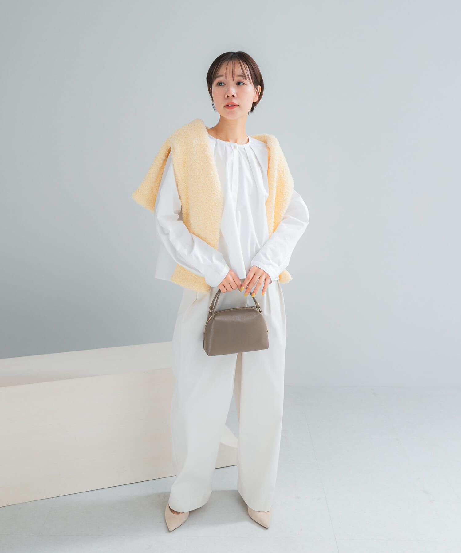 URBAN RESEARCH ROSSO「タックボリュームショートシャツブラウス」|シャツ・ブラウス|