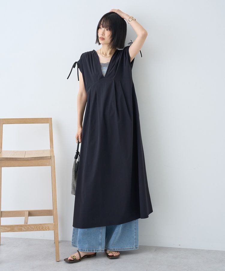 AMERICAN HOLIC「【マルチ機能】Vネックドロストショルダーワンピース」|ワンピース|