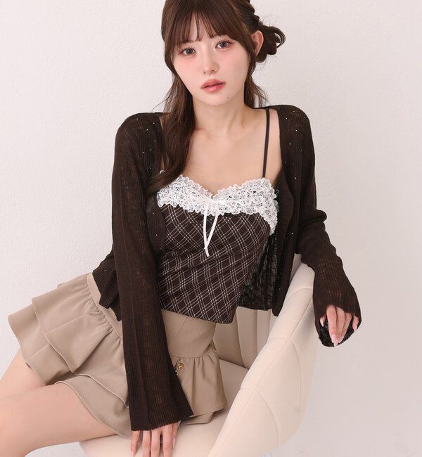  「【SMサイズ展開あり】バックレースアップティアードスカパン」|スカート|