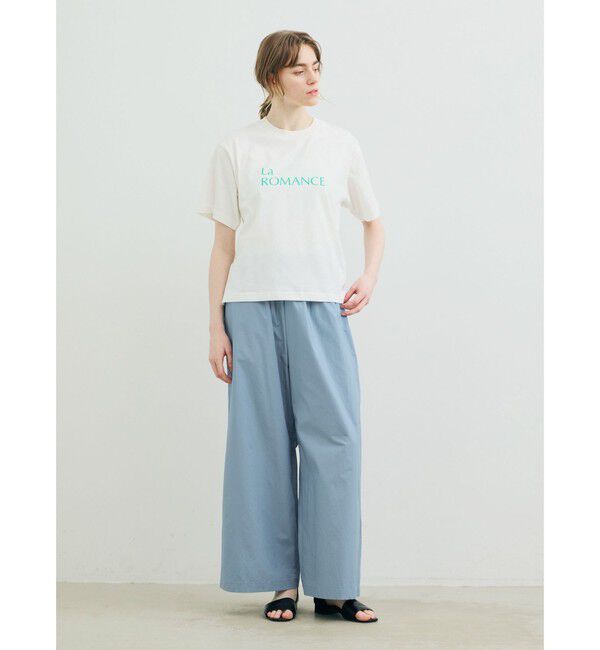 MARMARMAR「MARMARMAR プリントTシャツ(La ROMANCE)」|Tシャツ・カットソー|オフホワイト&times;ブルー
