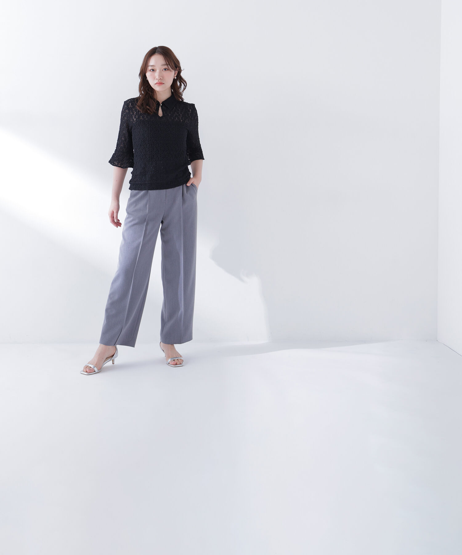  「コンパクトベスト セットアップ ワイドストレートパンツ」|その他|