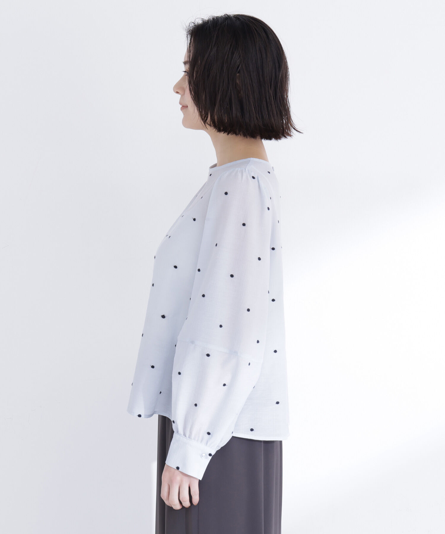  「ドット刺繍ブラウス」|シャツ・ブラウス|