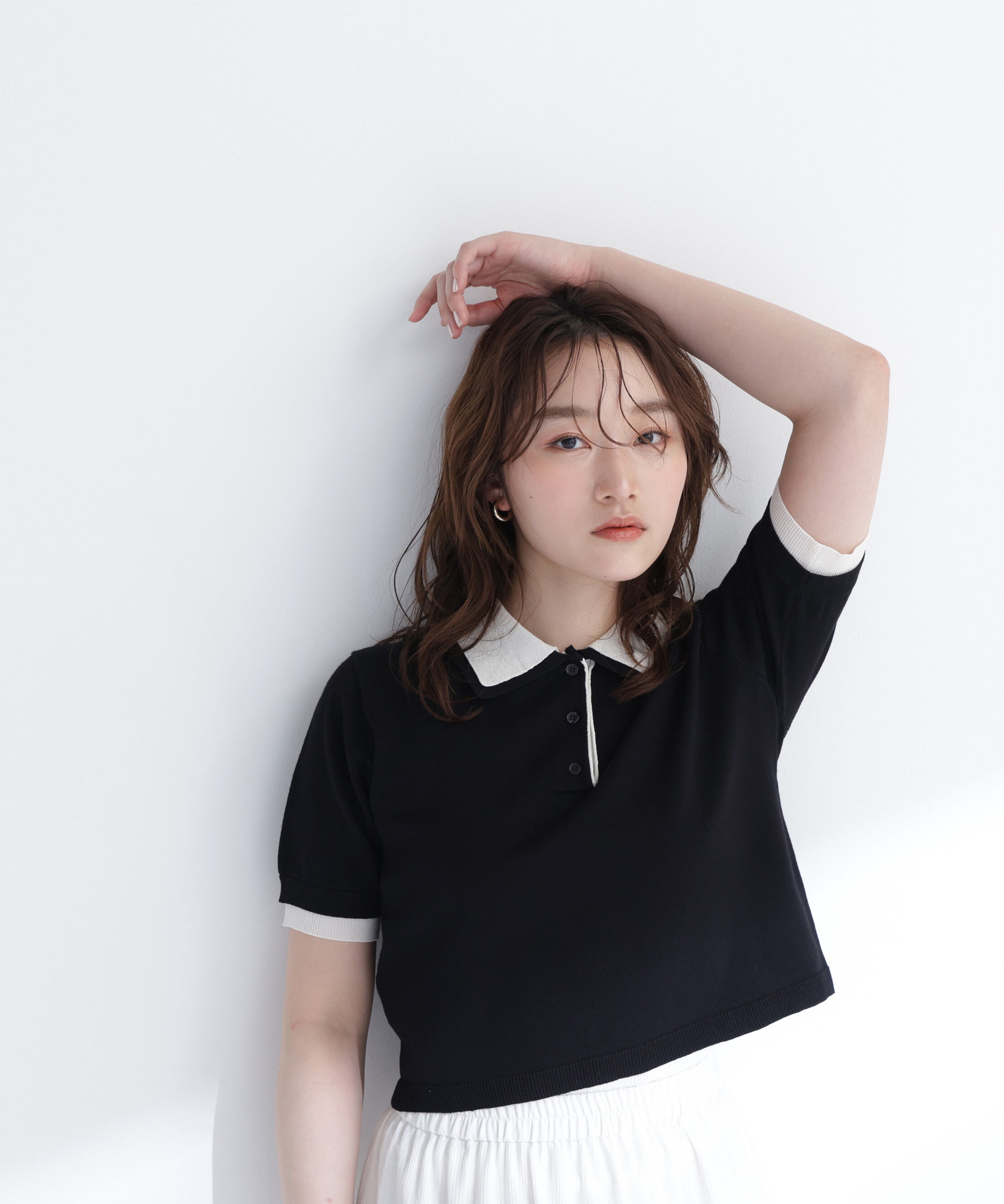  「ダブルカラーポロニット」|ニット・セーター|