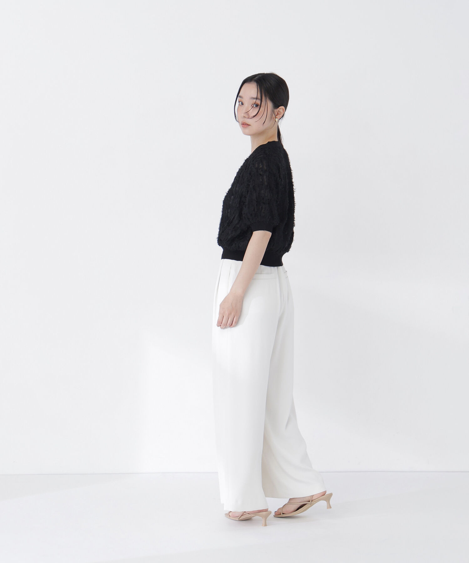  「チュール刺繍シアーカーディガン」|Tシャツ・カットソー|