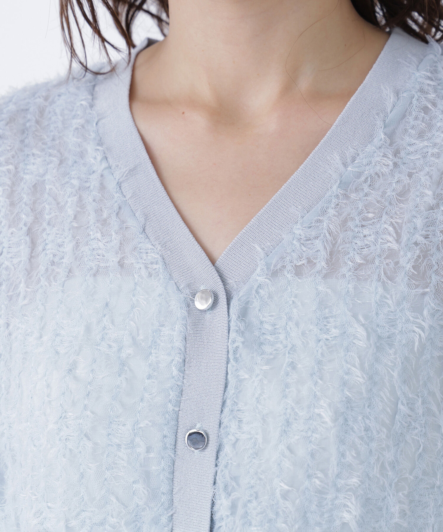  「チュール刺繍シアーカーディガン」|Tシャツ・カットソー|