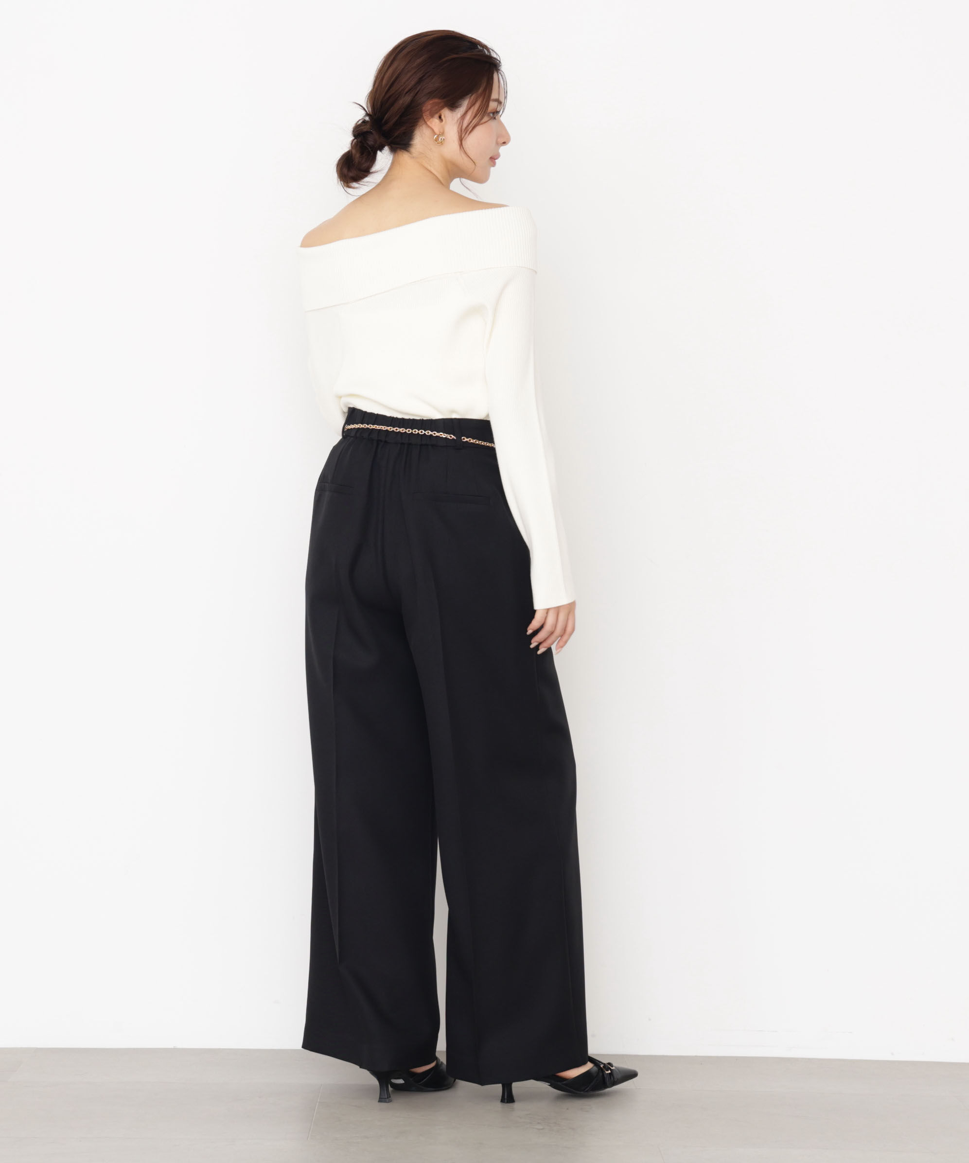 PROPORTION BODY DRESSING「＜谷川菜奈さんコラボ＞チェーン付きワイドパンツ 25AW」|その他|
