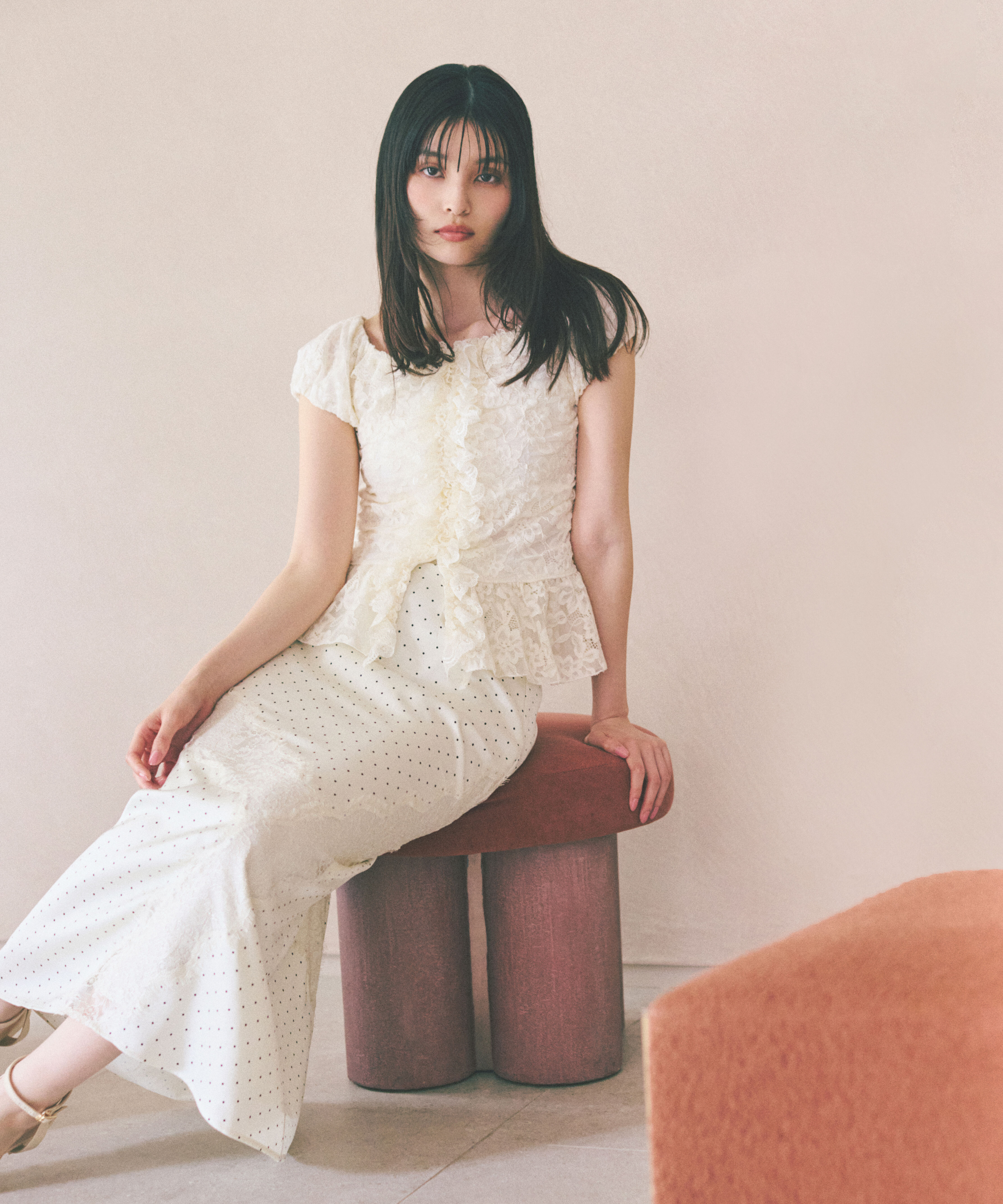 PROPORTION BODY DRESSING「〈a/mie〉レースフリルカットソー」|Tシャツ・カットソー|ホワイト