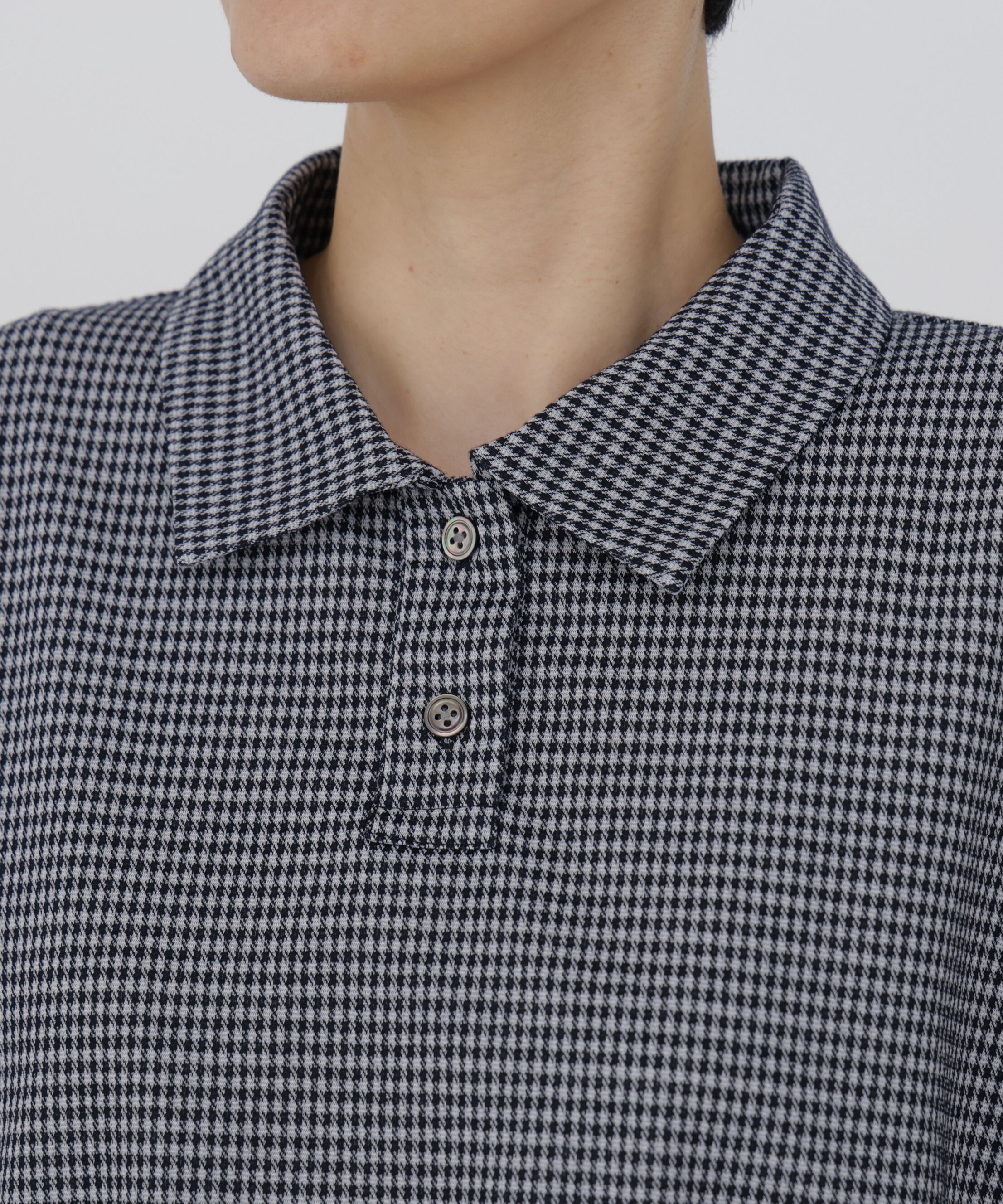  「◆フィンリーチェック衿付きカットソー」|Tシャツ・カットソー|