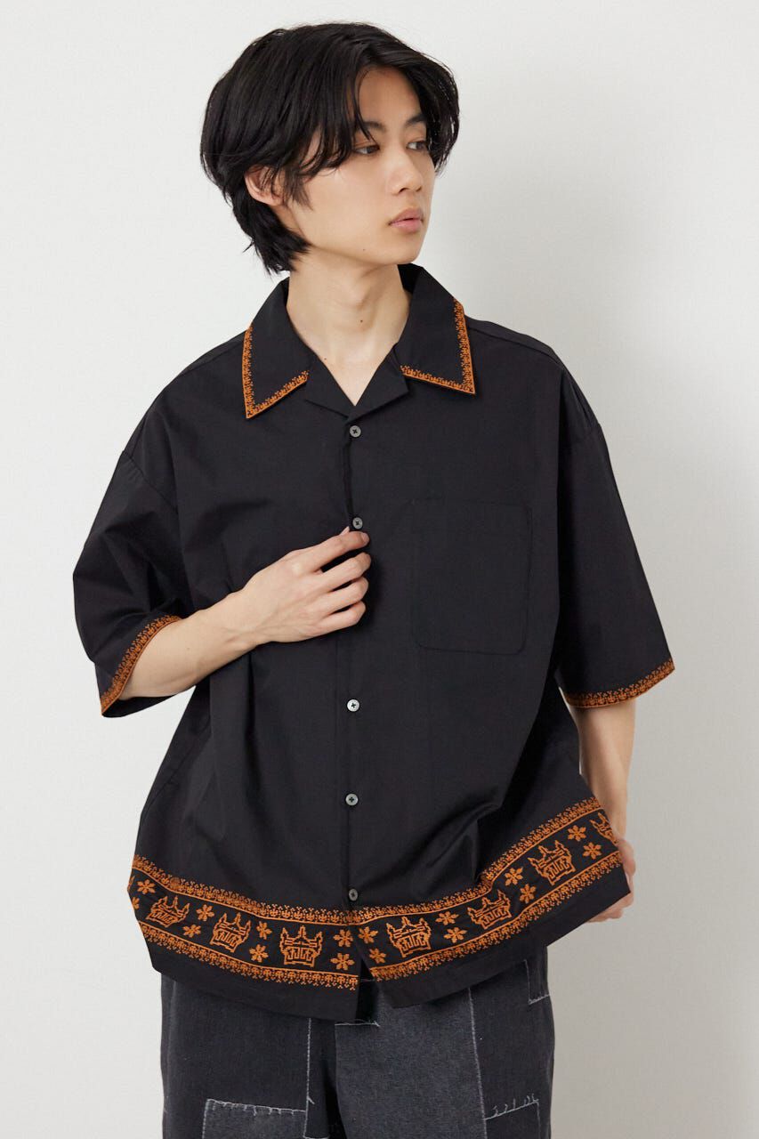 RODEO CROWNS「Crown Hem シャツ」|シャツ・ブラウス|BLK