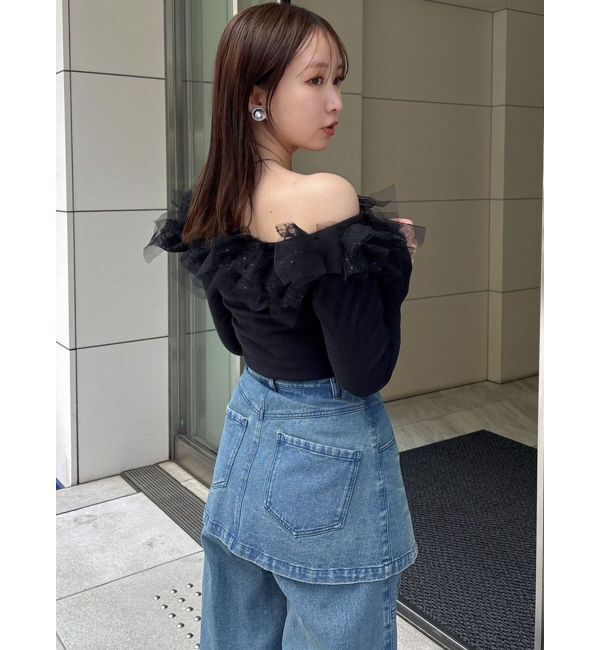 dazzlin「オフショルリボンカットトップス」|Tシャツ・カットソー|