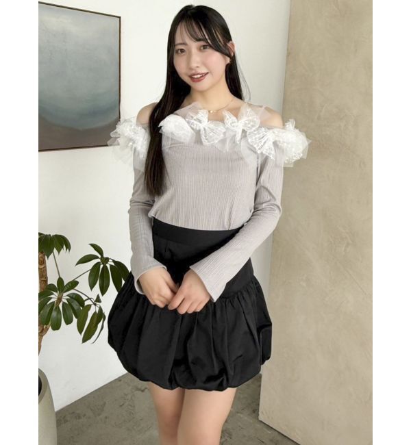 dazzlin「オフショルリボンカットトップス」|Tシャツ・カットソー|