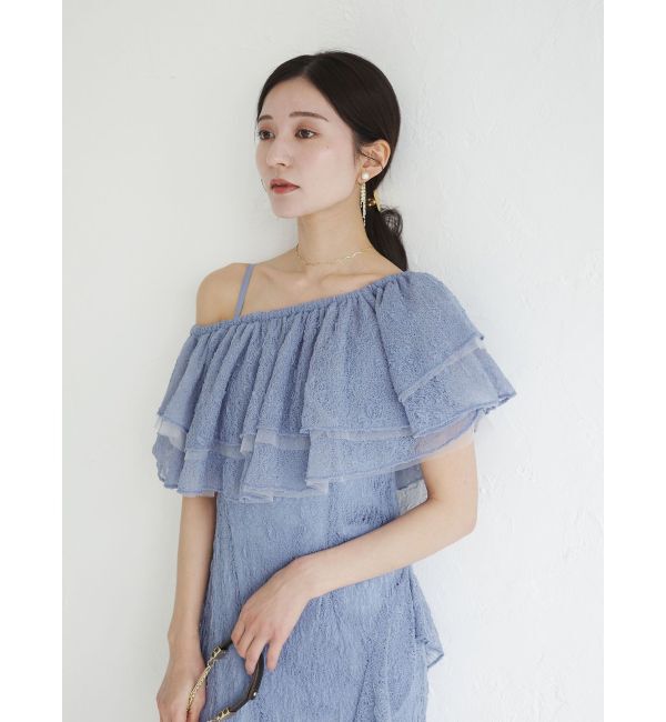 LAGUNAMOON「LADYレースフリルデザインボレロキャミワンピース」|ドレス|
