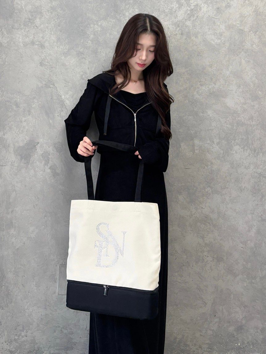 SNIDEL「【WEB限定】パイルパーカーセットキャミワンピース」|ワンピース|