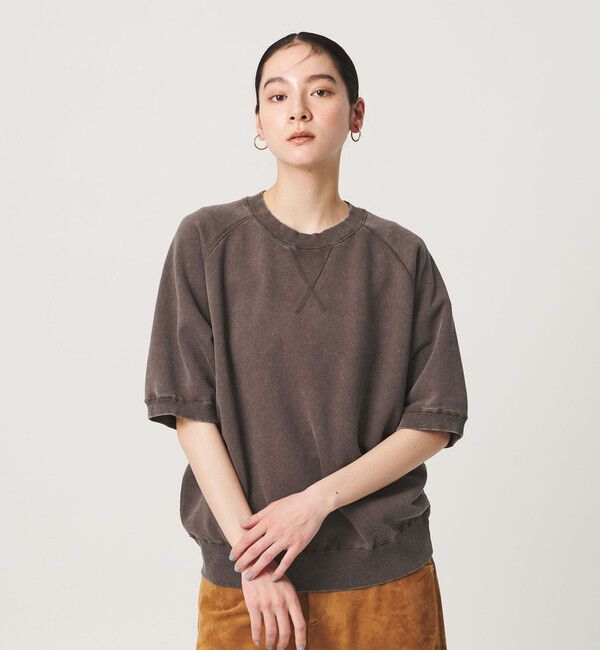 BEAUTY&YOUTH UNITED ARROWS「コットン裏毛 ショートスリーブ スウェットプルオーバー」|スウェット・ジャージ|DK.BROWN