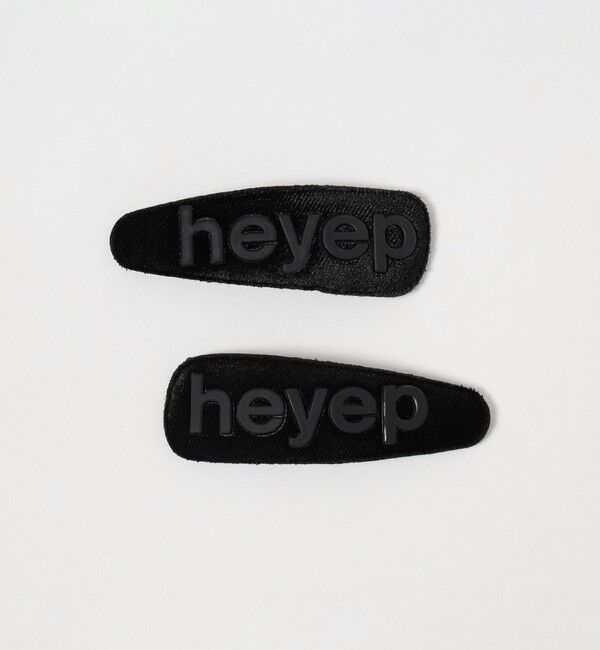 BEAUTY&YOUTH UNITED ARROWS「＜heyep＞パフィー ロゴ ヘアクリップ/2P」|ヘアバンド|BLACK