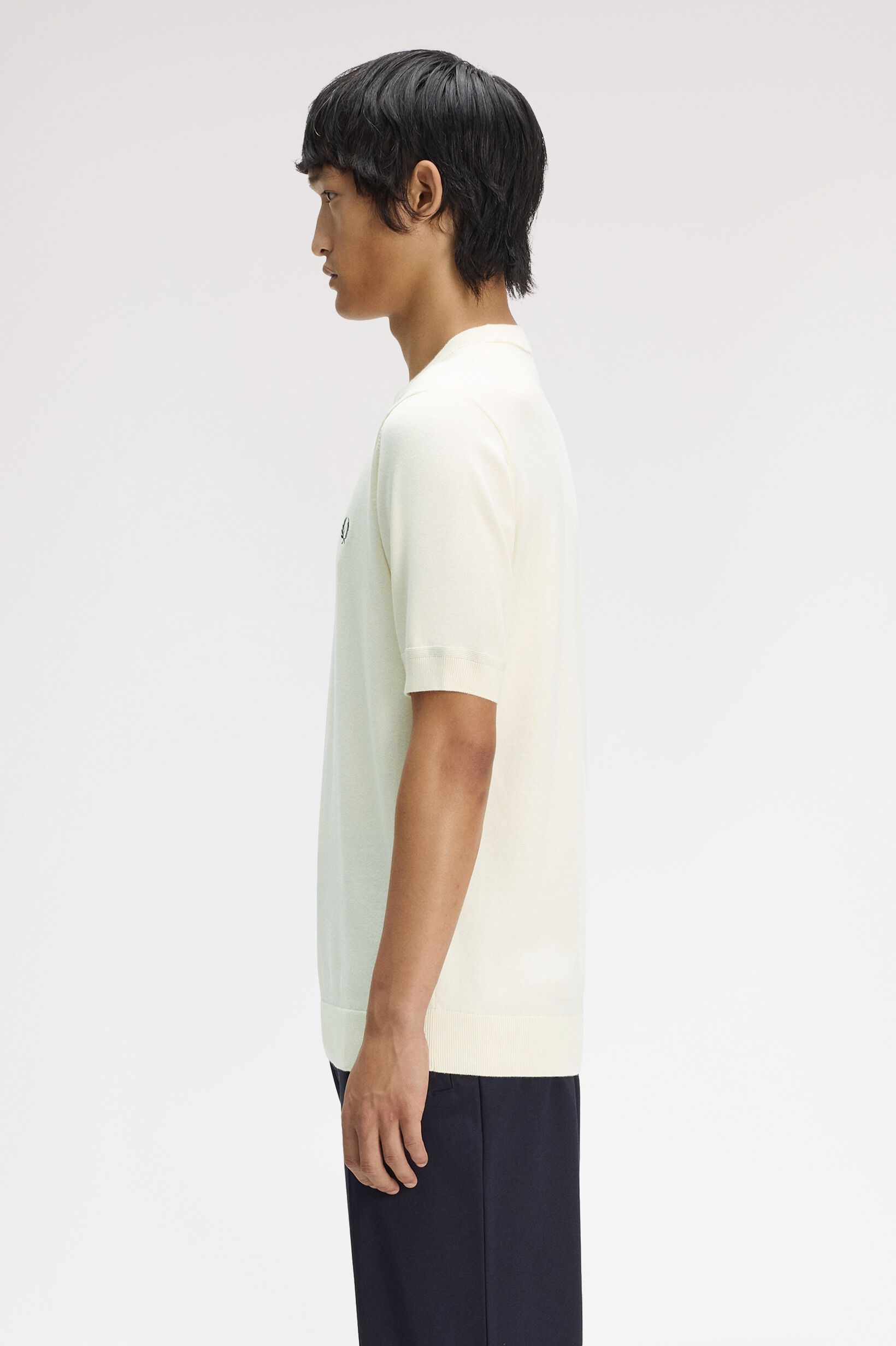 FRED PERRY 「Cotton Knitted T-Shirt／コットンニットTシャツ」|ポロシャツ|