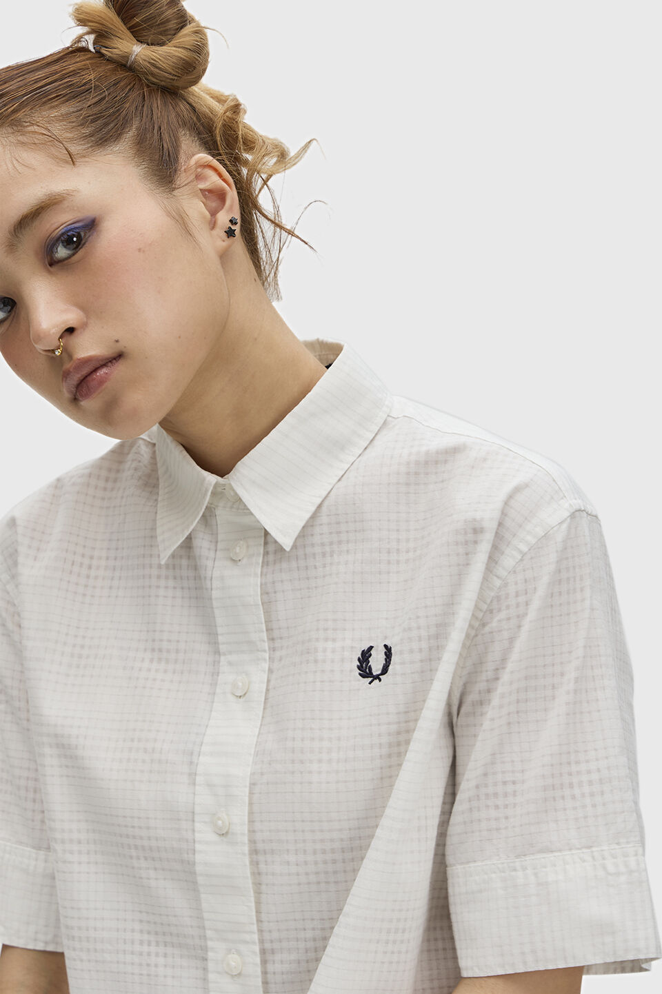 FRED PERRY 「Open Weave Chequerboard Shirt／オープンウィーブチェッカーボードシャツ」|シャツ・ブラウス|