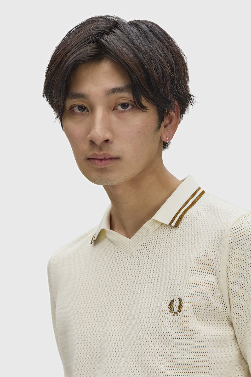 FRED PERRY 「Pointelle Knitted Shirt／ポインテールニットポロシャツ」|ポロシャツ|