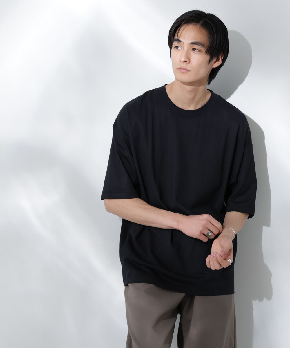 nano･universe「Anti Soaked(R)  汗染み防止 クルーネック ビッグシルエットTシャツ」|Tシャツ・カットソー|