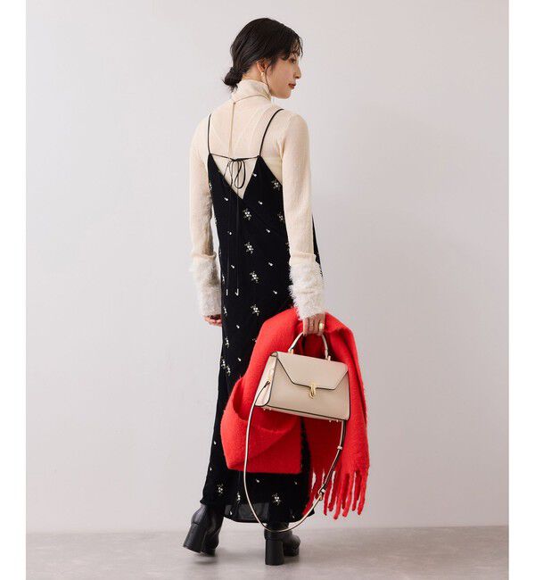 VIS「刺繍アソートベロアキャミワンピース/2WAY」|ワンピース|