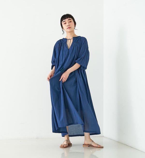 collex「インド綿ギャサーコットンワンピース」|ワンピース|