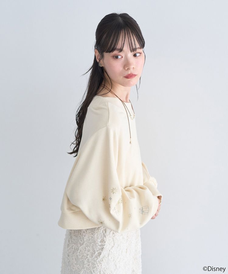 earth music&ecology「Disney/キラキラモチーフ刺繍オフショルスウェット」|スウェット・ジャージ|