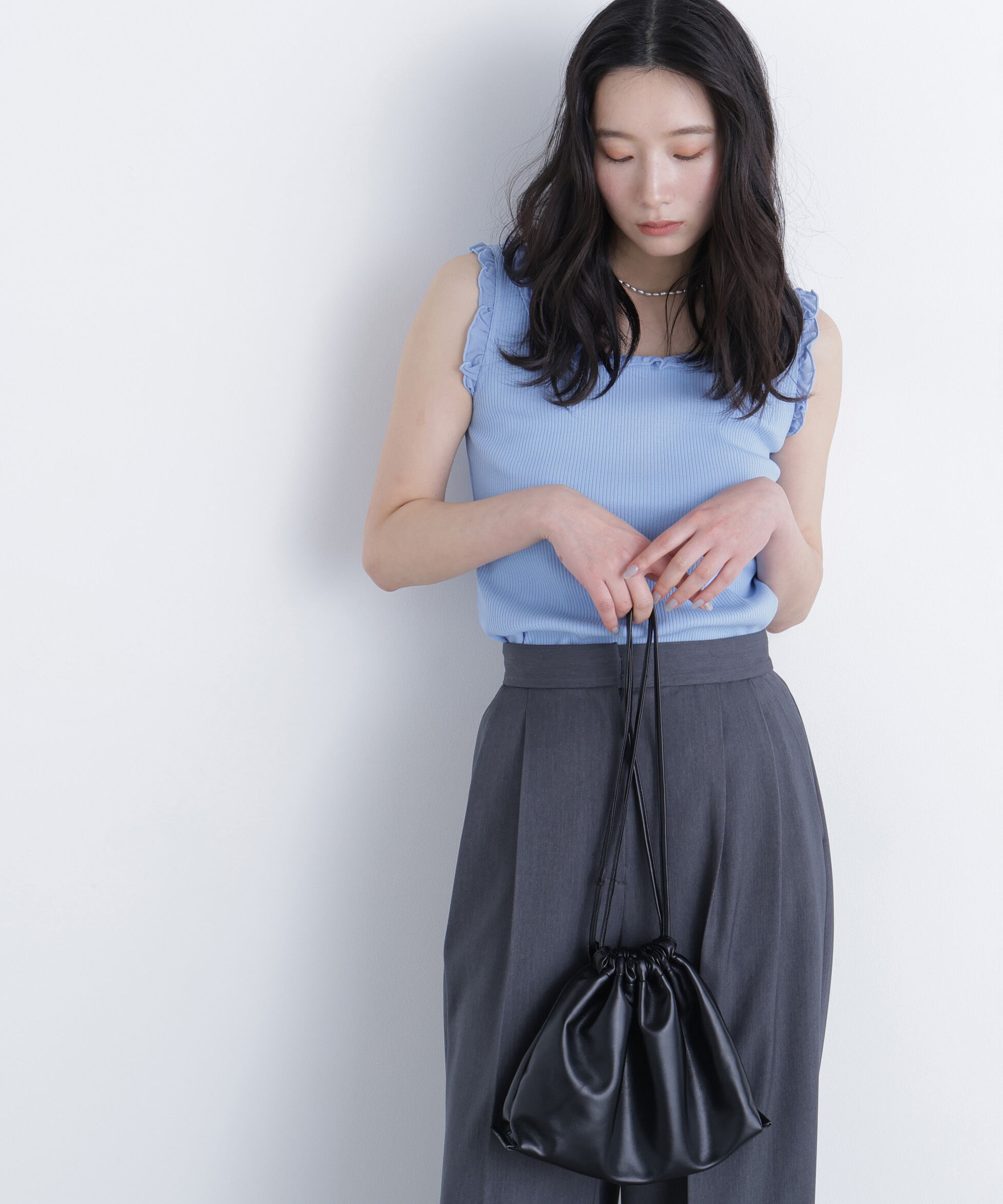  「フリルテレコカットソー」|Tシャツ・カットソー|