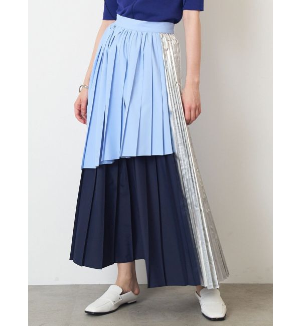 ELENDEEK「COLOR BLOCK PLEATS SK」|スカート|