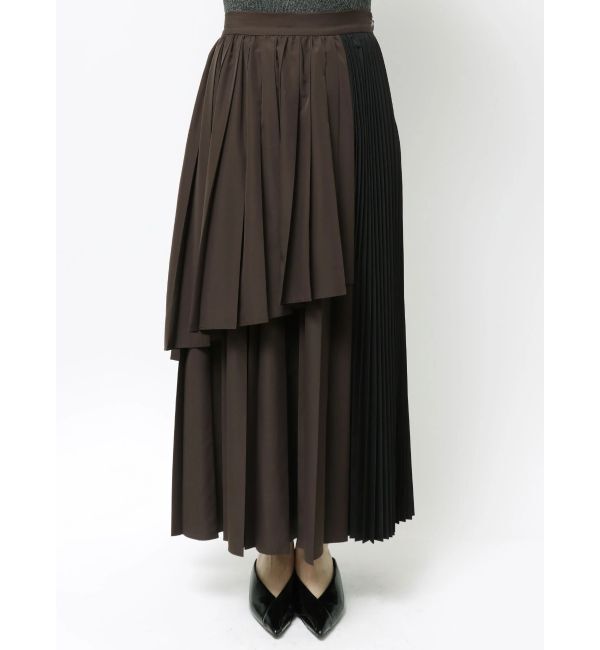 ELENDEEK「COLOR BLOCK PLEATS SK」|スカート|
