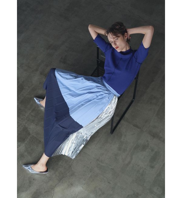 ELENDEEK「COLOR BLOCK PLEATS SK」|スカート|