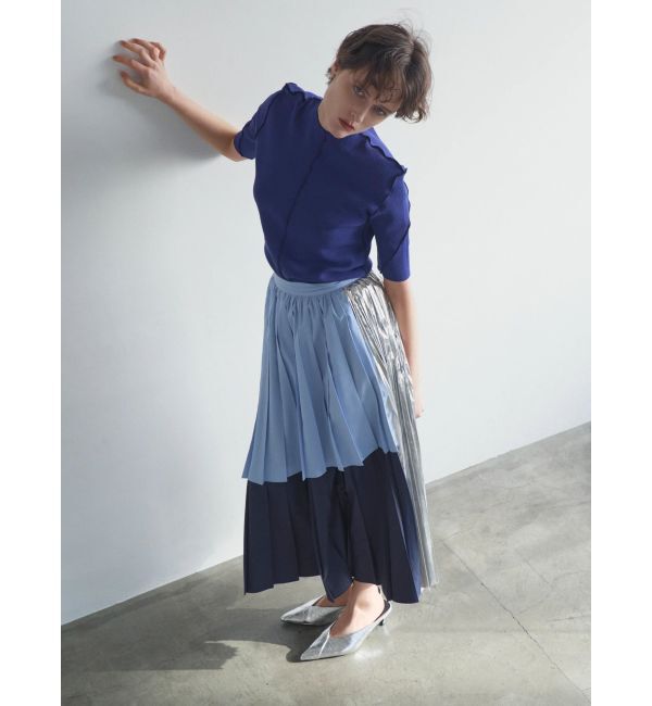 ELENDEEK「COLOR BLOCK PLEATS SK」|スカート|