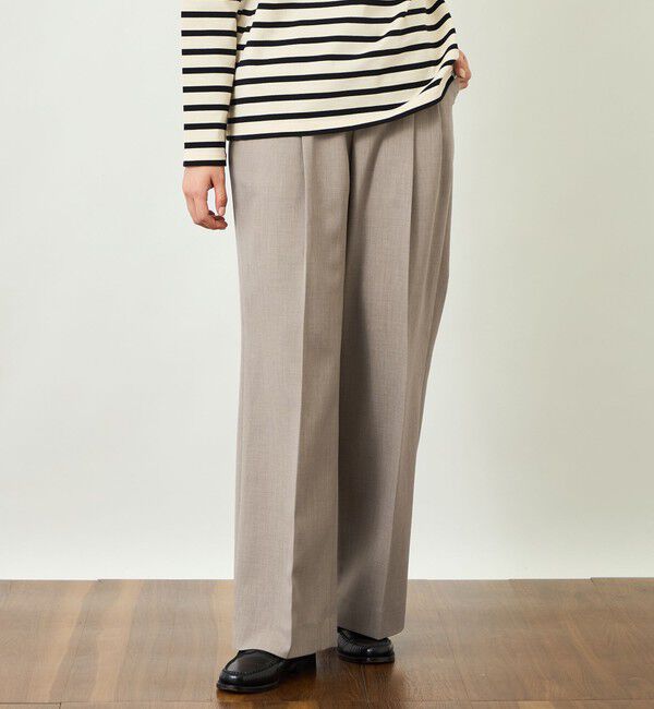 MACKINTOSH PHILOSOPHY「GREY LABEL 2プリーツワイドスラックス」|スラックス|キャメル