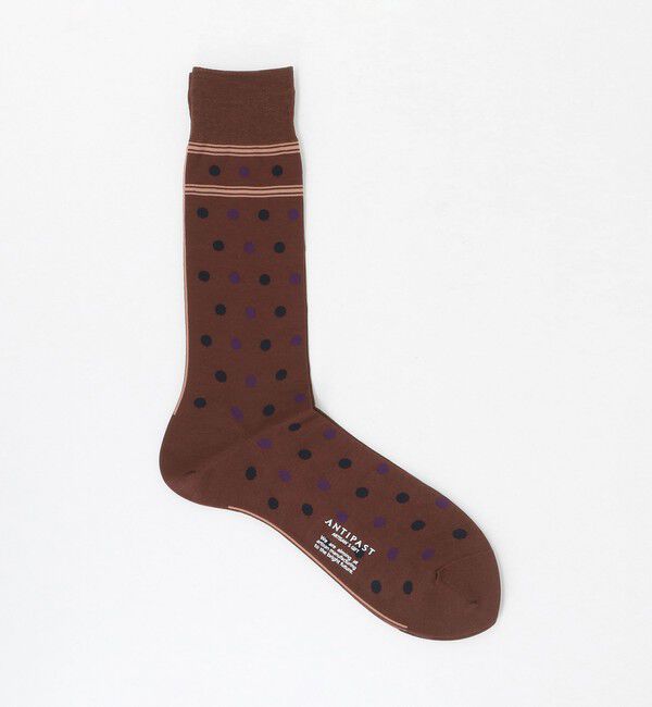 UNITED ARROWS「＜ANTIPAST＞クラシック ドット ソックス」|ソックス|DK.BROWN