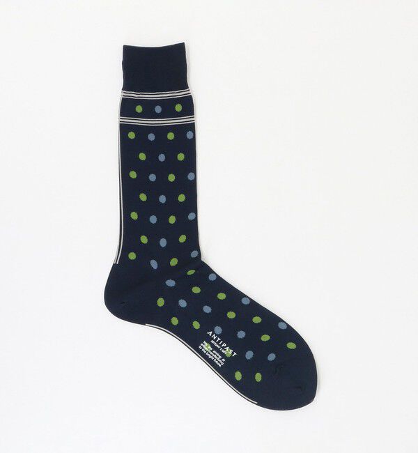 UNITED ARROWS「＜ANTIPAST＞クラシック ドット ソックス」|ソックス|NAVY