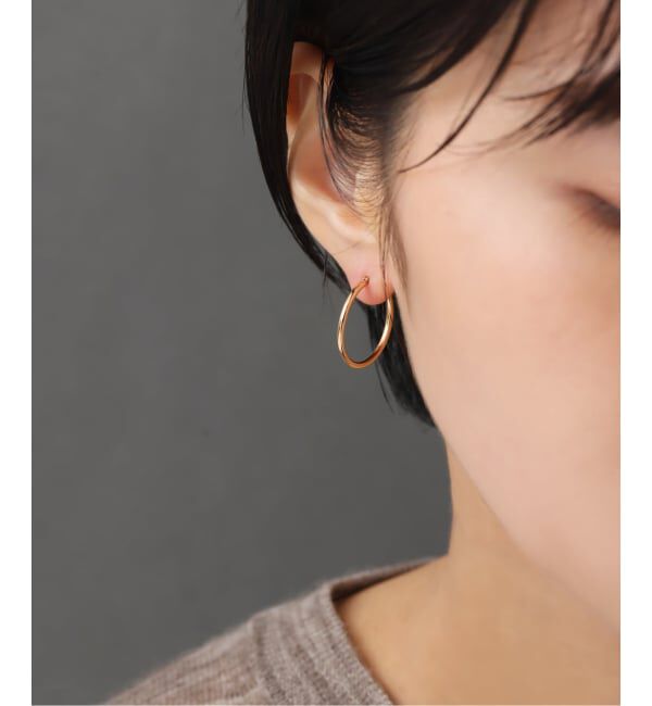 Lilas by Spick&Span「1.5パイプ2cmルーフピアス K10（両耳）」|ピアス|
