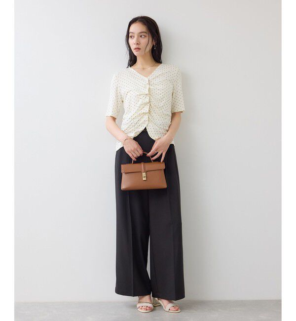 VIS「【WEB限定】フロントシャーリングトップス」|Tシャツ・カットソー|