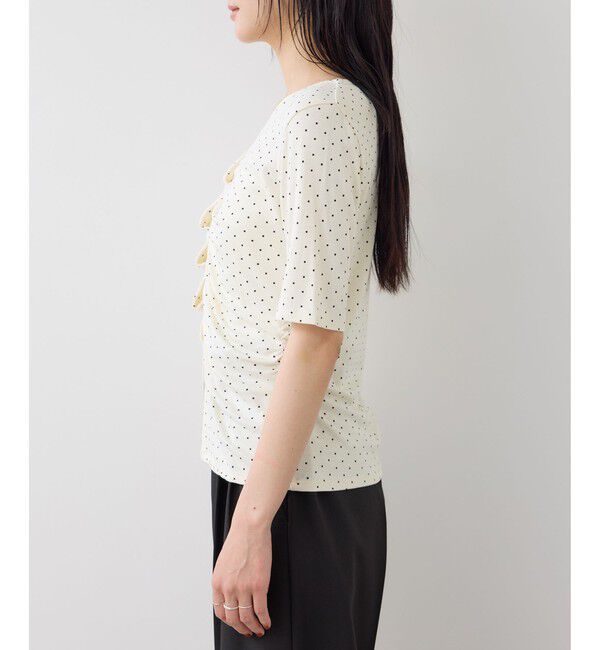 VIS「【WEB限定】フロントシャーリングトップス」|Tシャツ・カットソー|