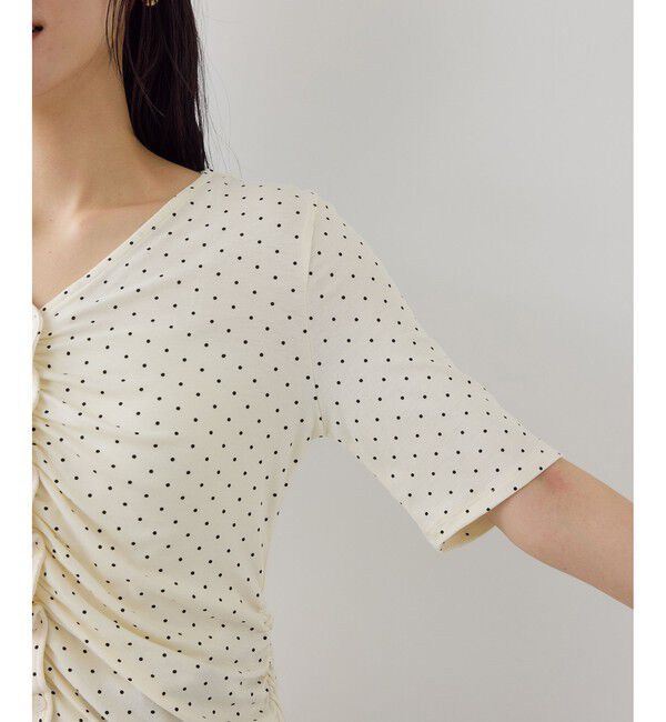 VIS「【WEB限定】フロントシャーリングトップス」|Tシャツ・カットソー|