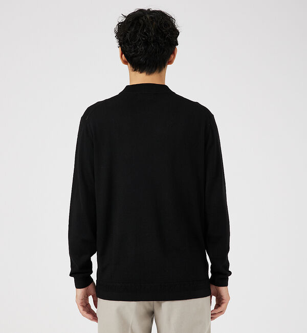 ABAHOUSE「【カシミアタッチ】Pure Merino ハイゲージモックネック ニット」|ニット・セーター|