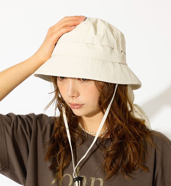 ABAHOUSE「【RUBEN/ルーベン】SHADE SAFARI HAT/シェードサファリハット」|その他|アイボリー