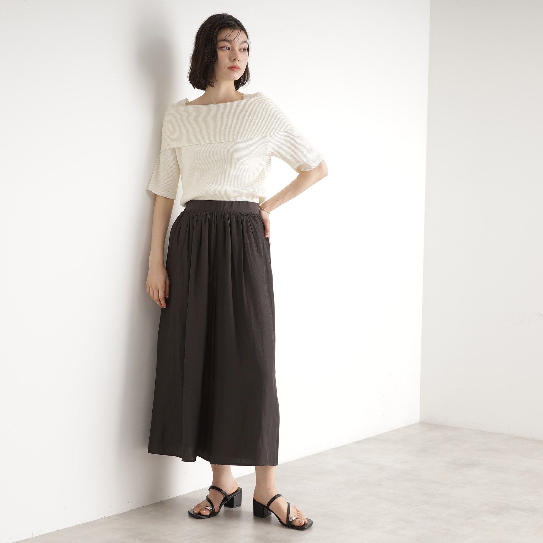 THE SHOP TK「オフショルダーニット【洗濯機OK】」|ニット・セーター|