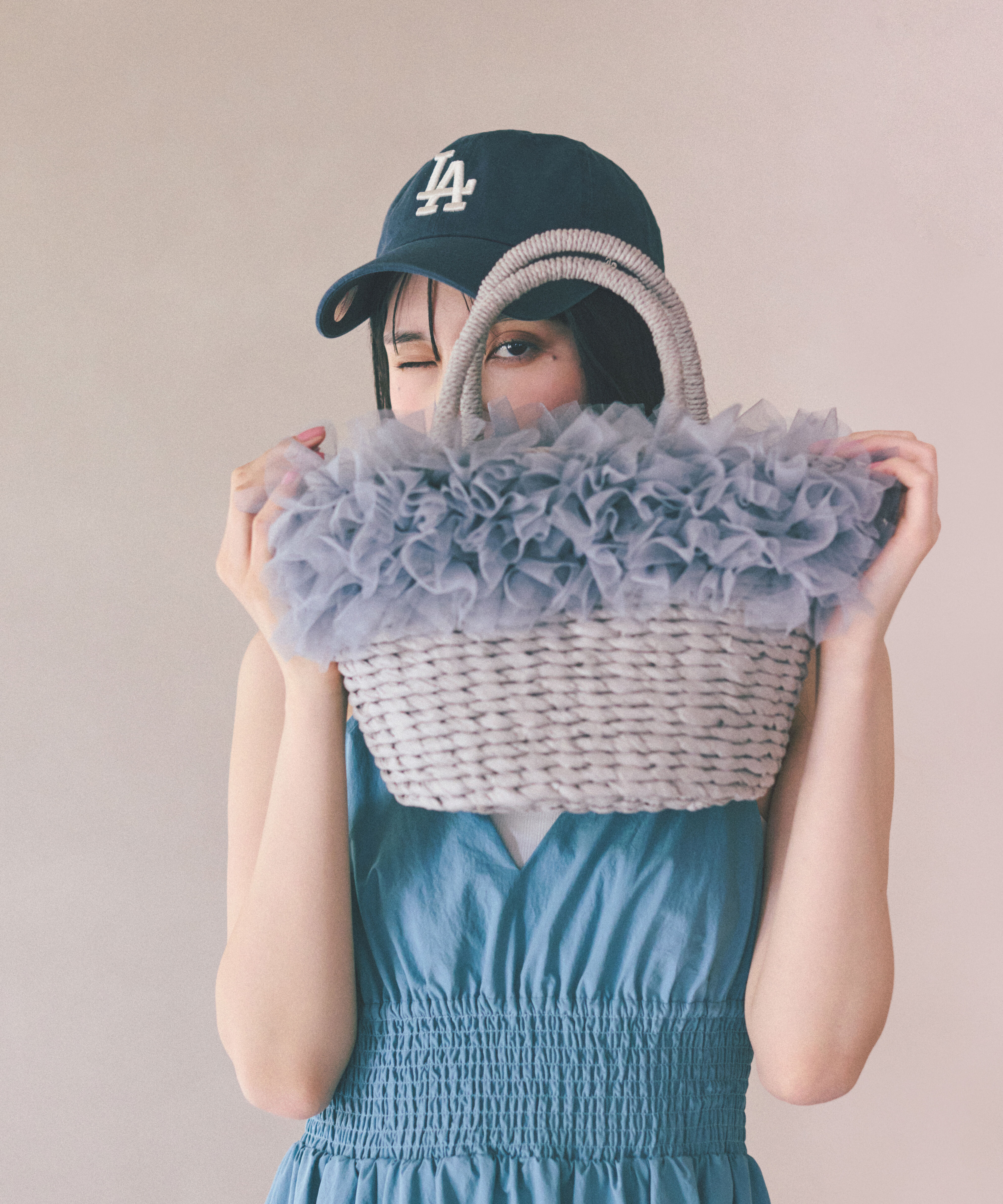 PROPORTION BODY DRESSING「＜青島心さん着用＞チュールフリルかごバッグ」|その他|グレー